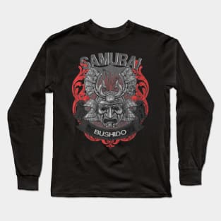 Samurai Warrior Mask Japanese Bushido Dragon Oni Knight Streetwear Urban 600 Long Sleeve T-Shirt